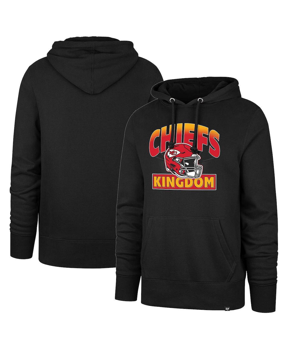 

Мужской черный пуловер с капюшоном Kansas City Chiefs Headline '47 Brand