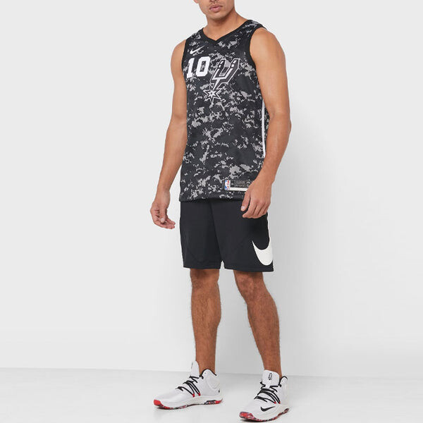 Спортивная футболка nba city limited jersey sw fan edition 2018-19 season spurs black camouflage Nike, черный — фото 3
