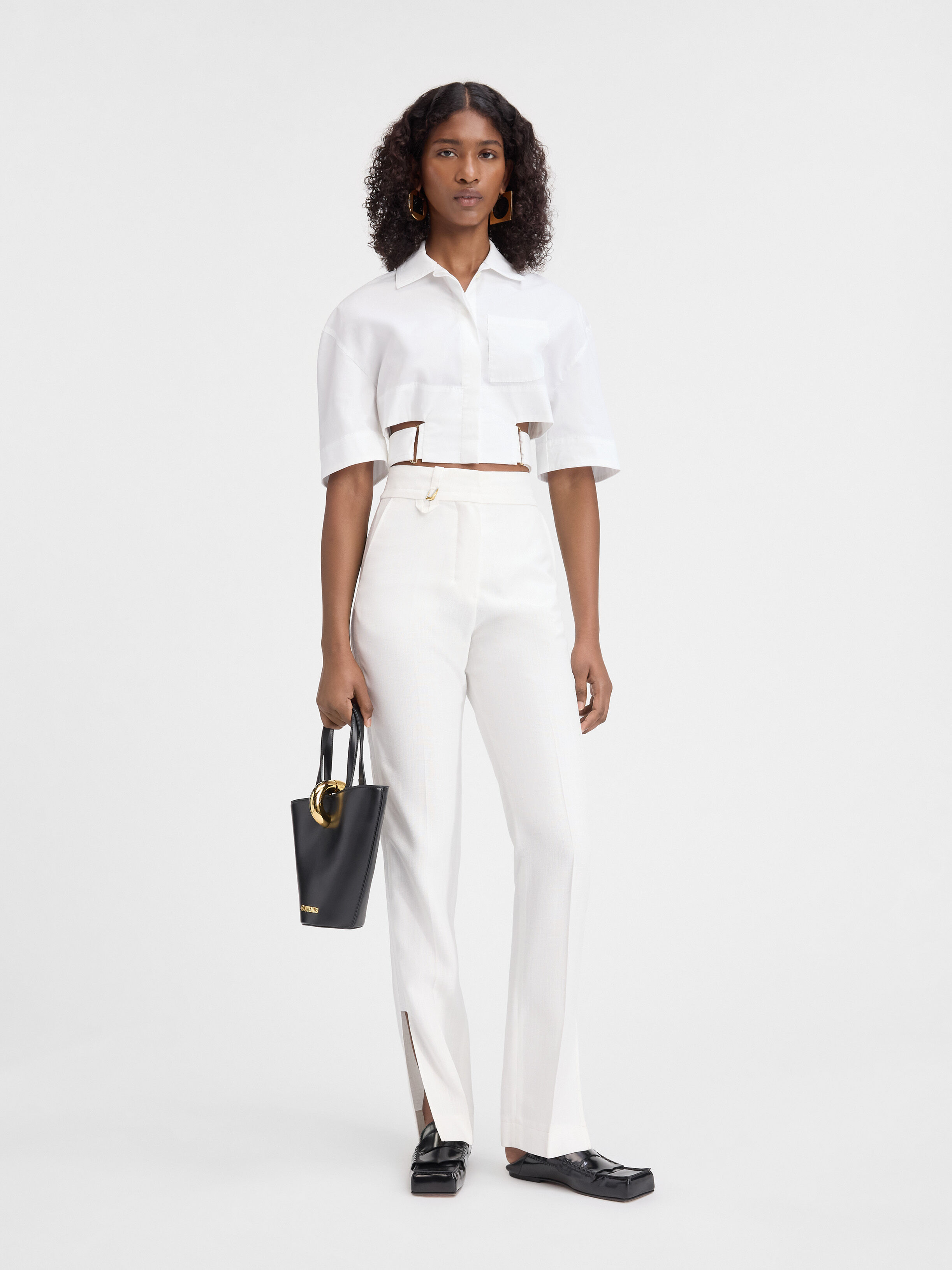 

Разрезные брюки JACQUEMUS The Tibau pants, белый