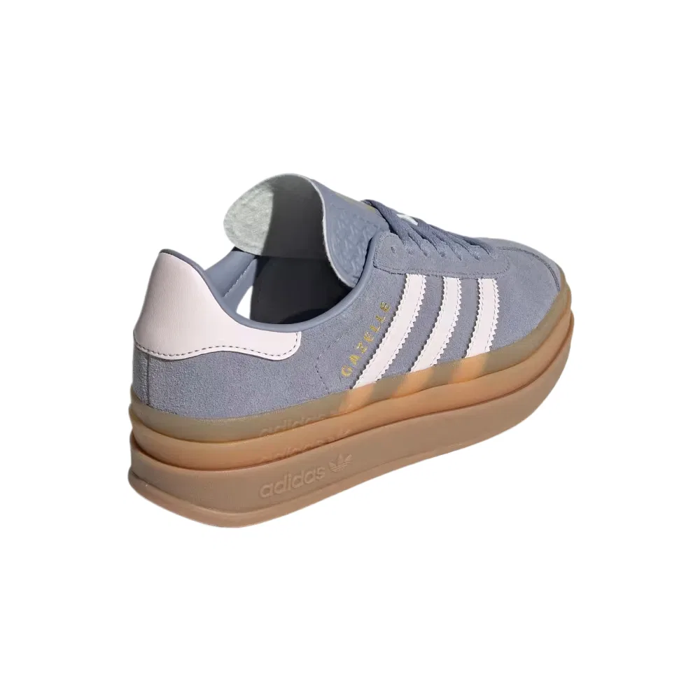 Кроссовки детские повседневные GAZELLE BOLD Adidas Originals серебристо-розовые — фото 3