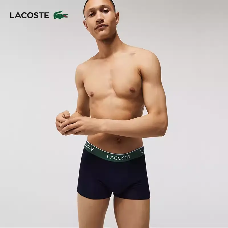 LACOSTE Боксеры с логотипом на поясе, набор из трех штук — фото 4