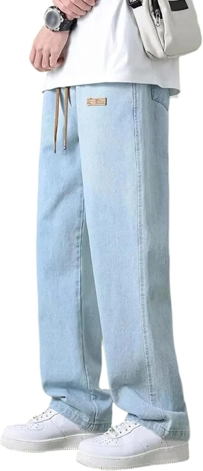 Джинсы карго, прямые, Light Blue