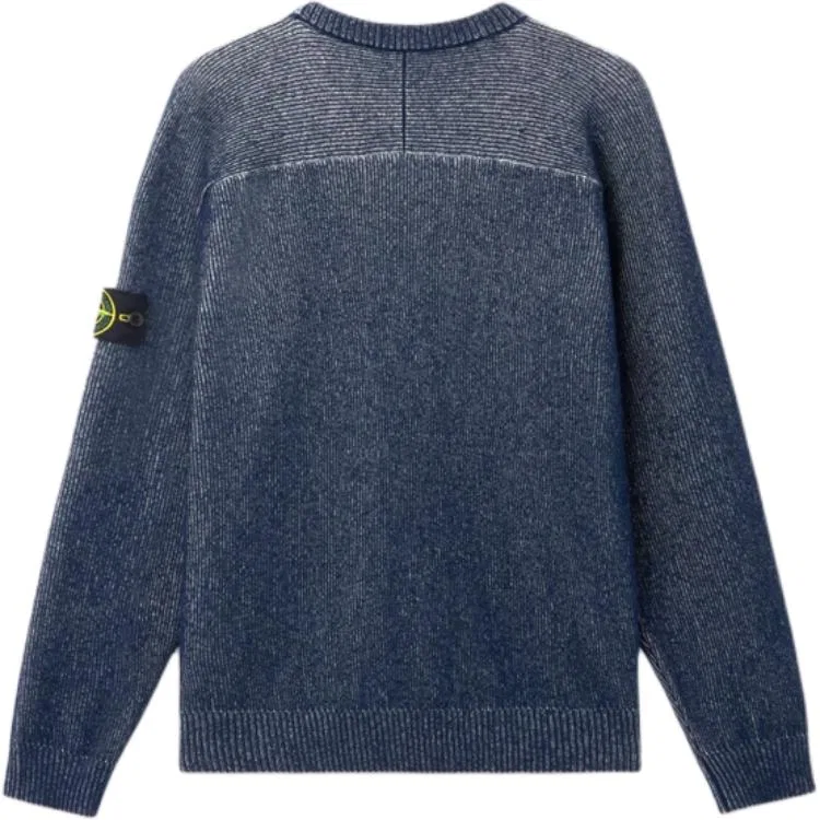 Мужской свитер с круглым вырезом STONE ISLAND, Blue Blend — фото 3