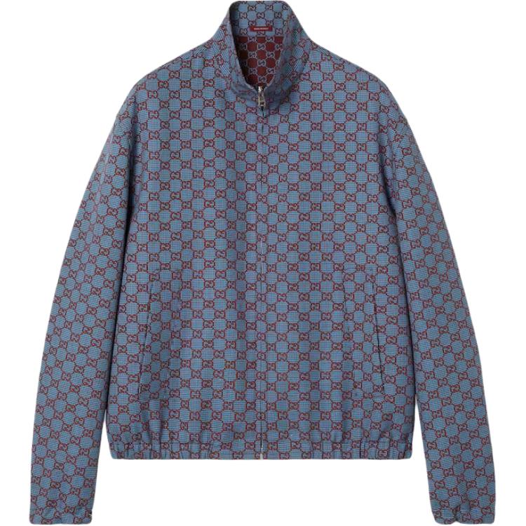 

GUCCI Клетчатый шерстяной пиджак, Blue