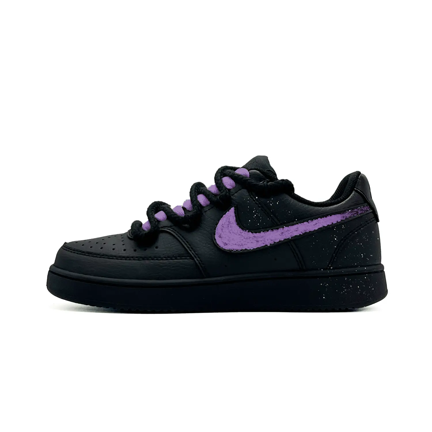

Court Vision Low Phantom Obsidian PU Synthetic Leather Cushioning, Wear Resistant Low top Skateboard Shoes Unisex Nike, черный