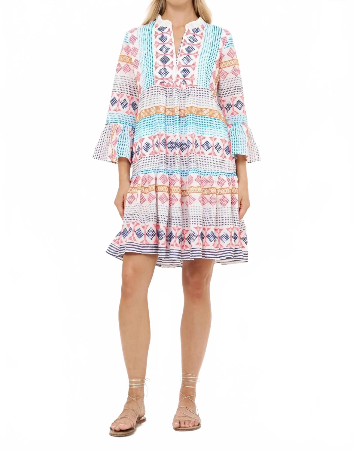 

Колоколообразное платье мини с ярусами в расцветке Касабланка Oliphant, мультиколор