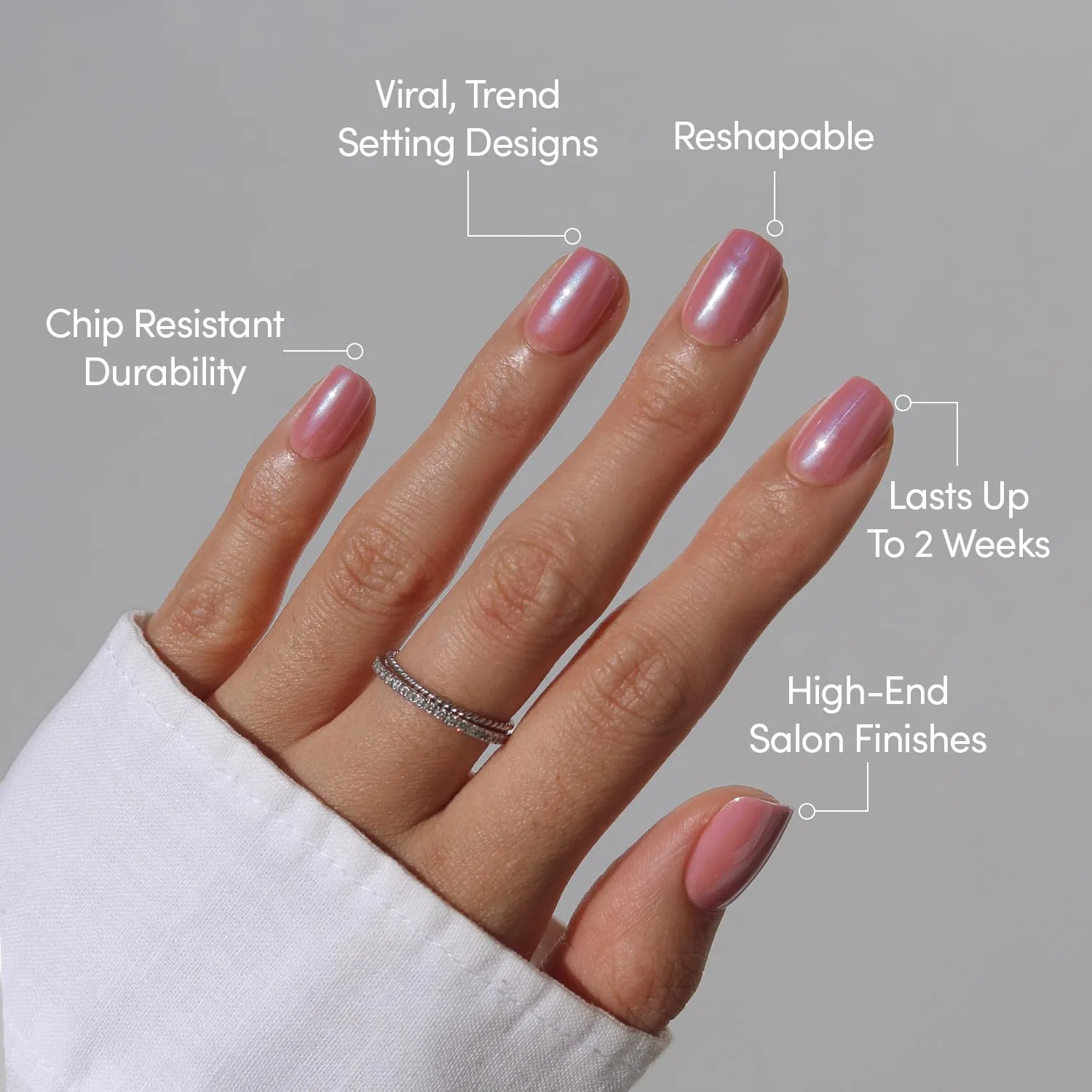 Накладные ногти «Mauve On Top» от Glamnetic Glamnetic, Mallow On Up — фото 3