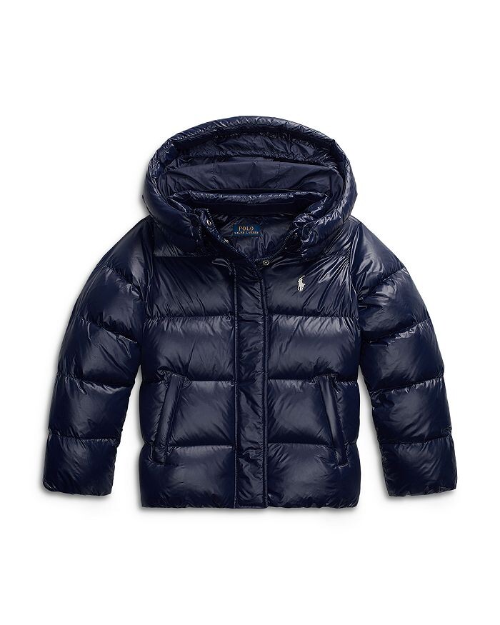

Пуховик с капюшоном для девочек Polo Ralph Lauren – Big Kid, синий