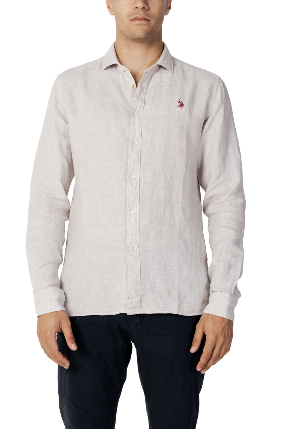

Рубашка U.S. Polo Assn. льняная, бежевый