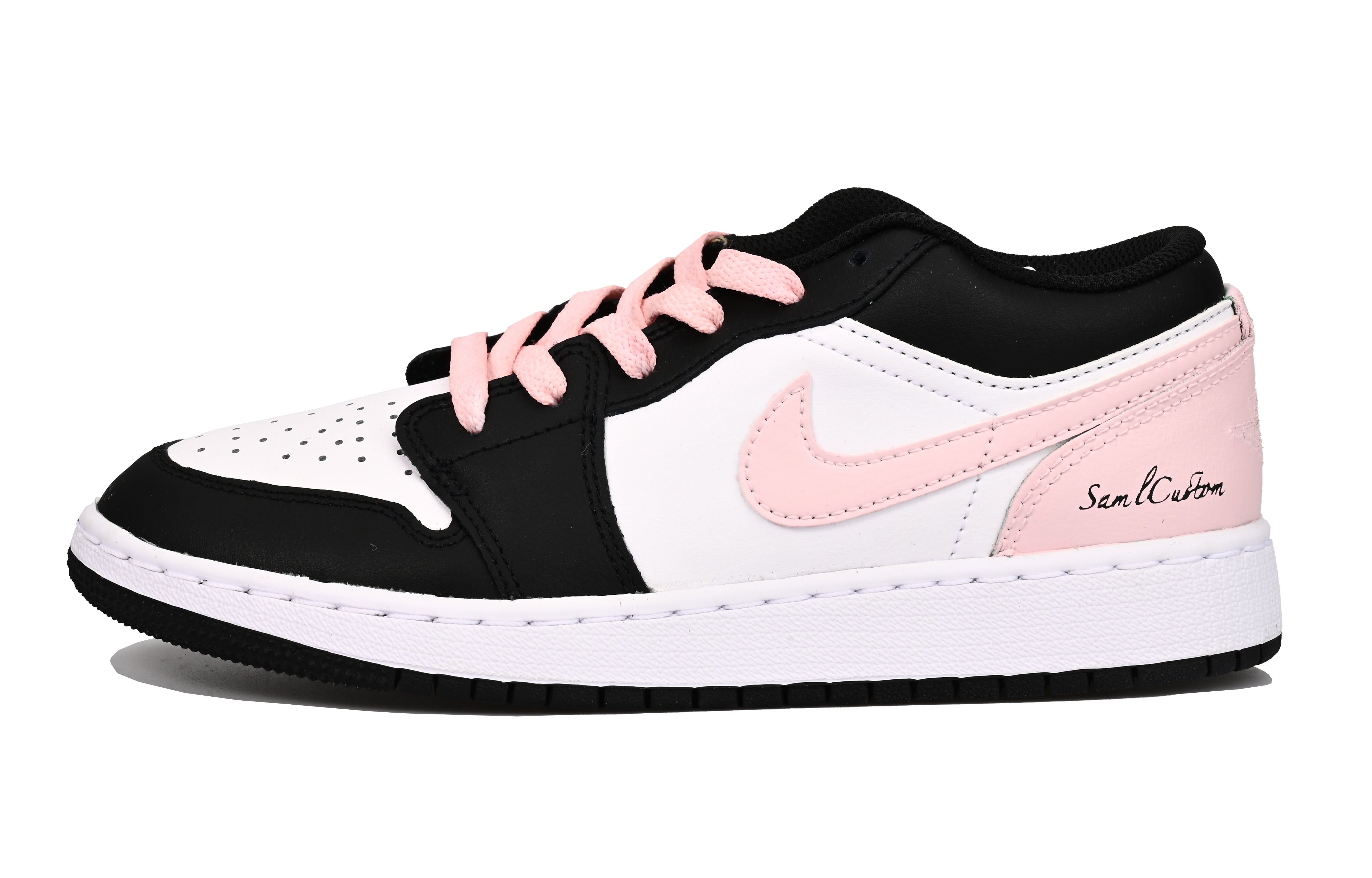 

Баскетбольные кроссовки Air 1 LOW для детей и подростков Jordan, черный/розовый