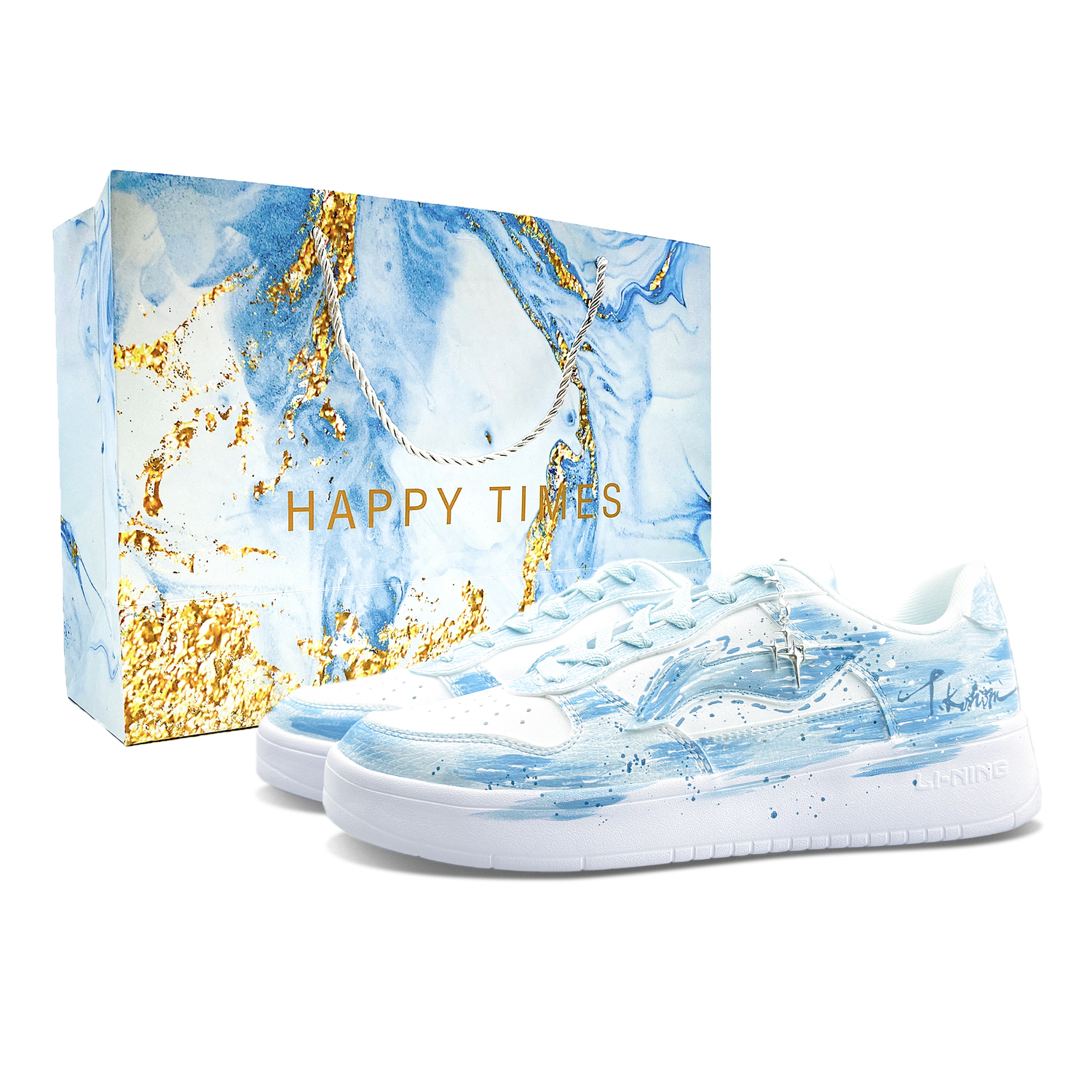 

Li-Ning Li Ning Floating Boat износостойкие и легкие низкие кроссовки для скейтбординга унисекс Sky Blue