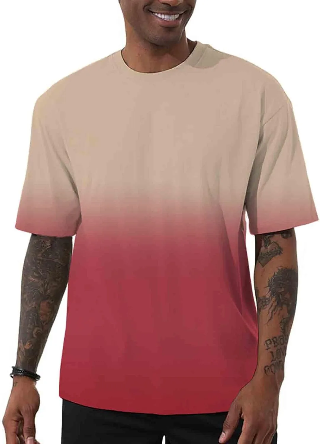 

Мужская футболка Ombre Gradient с коротким рукавом и круглым вырезом