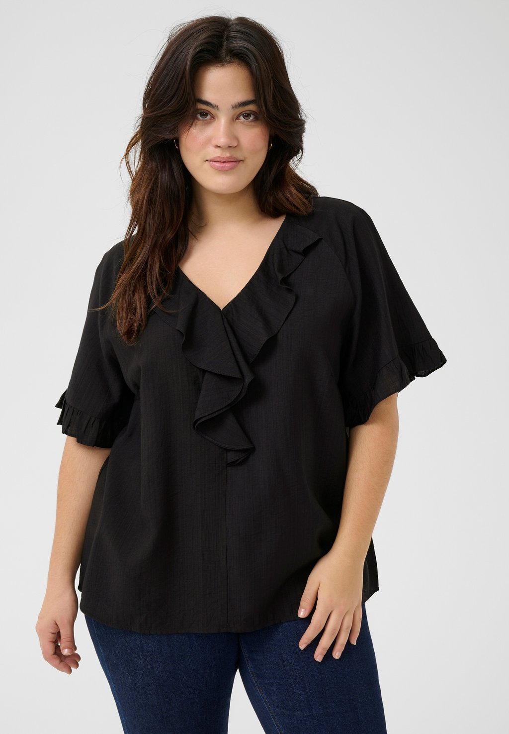 

Блуза KCMERIANA Kaffe Curve, цвет Black Deep