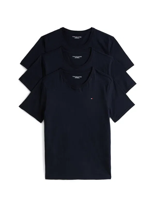 Футболка Tommy Hilfiger Signature ctn ess 3pack ss tee undershirt, небесно-голубой — фото 3