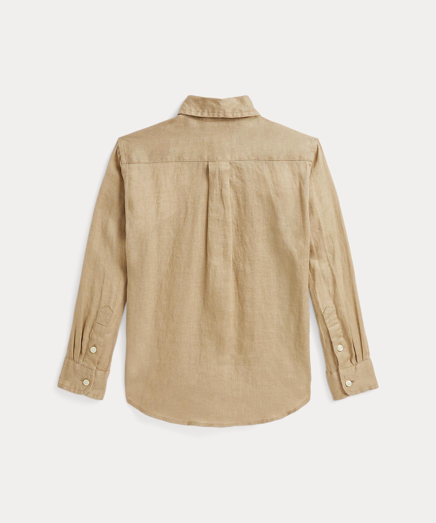 (Для мальчиков 2-7 лет) Льняная рубашка Polo Ralph Lauren, 260 Brown — фото 2