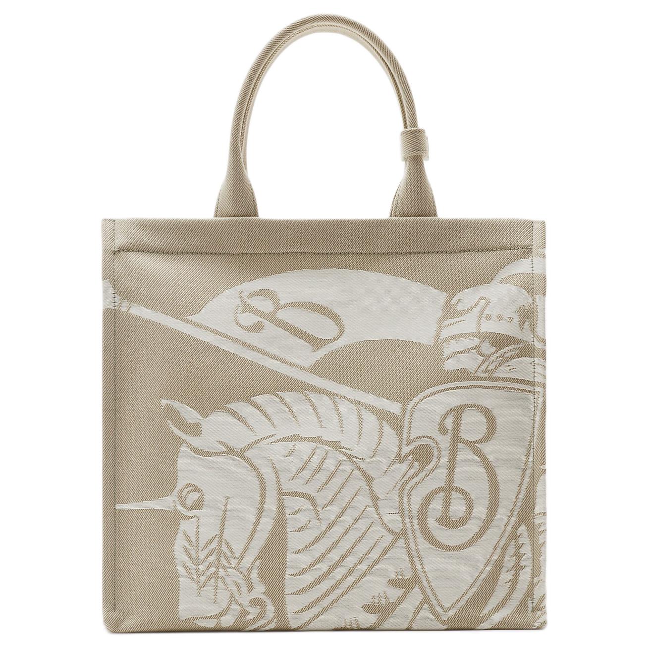 

Сумка-шоппер из холщовой ткани малого размера для женщин в бежевом цвете Hunter от Burberry