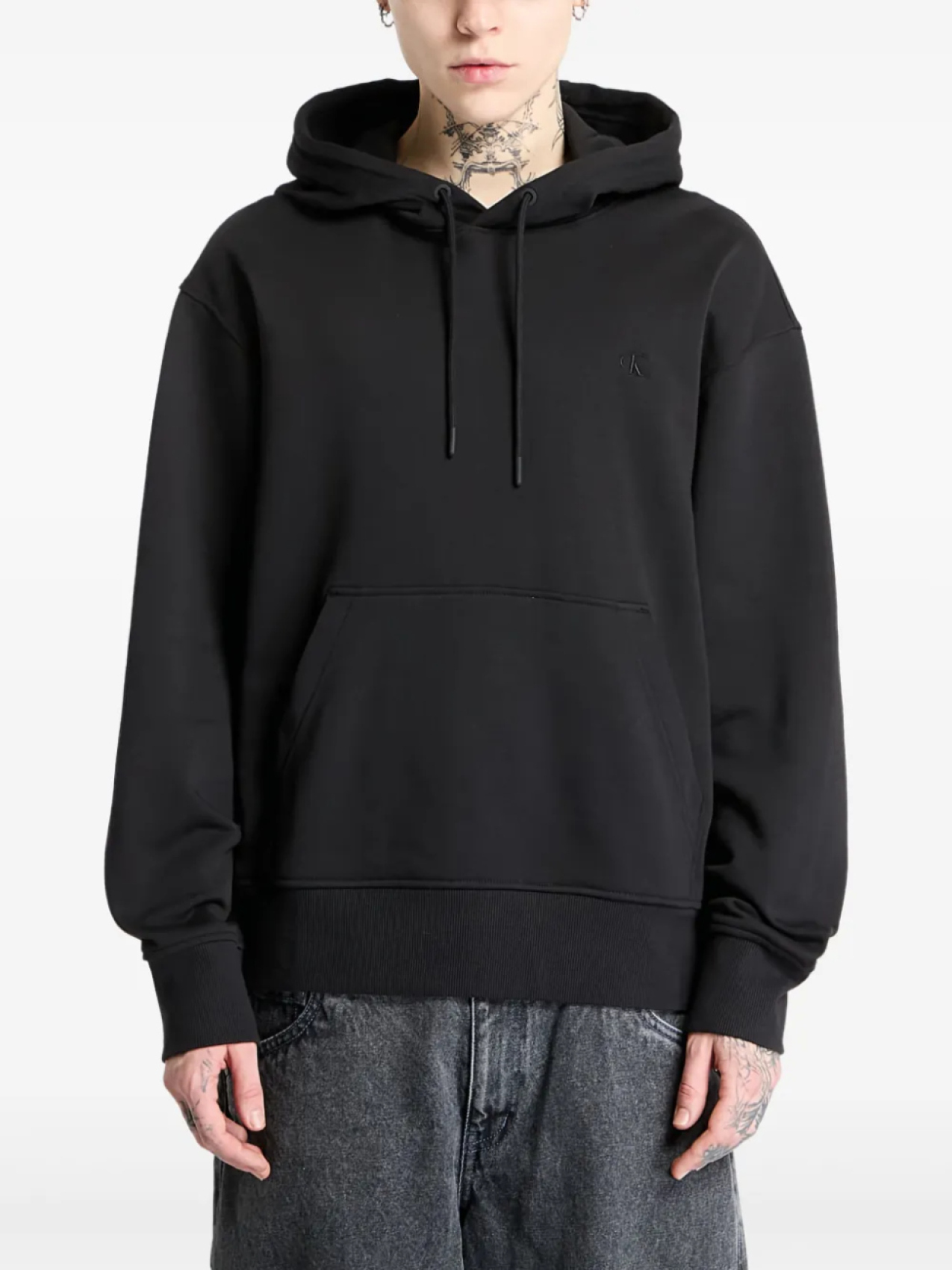 

Calvin Klein худи с монограммой, черный