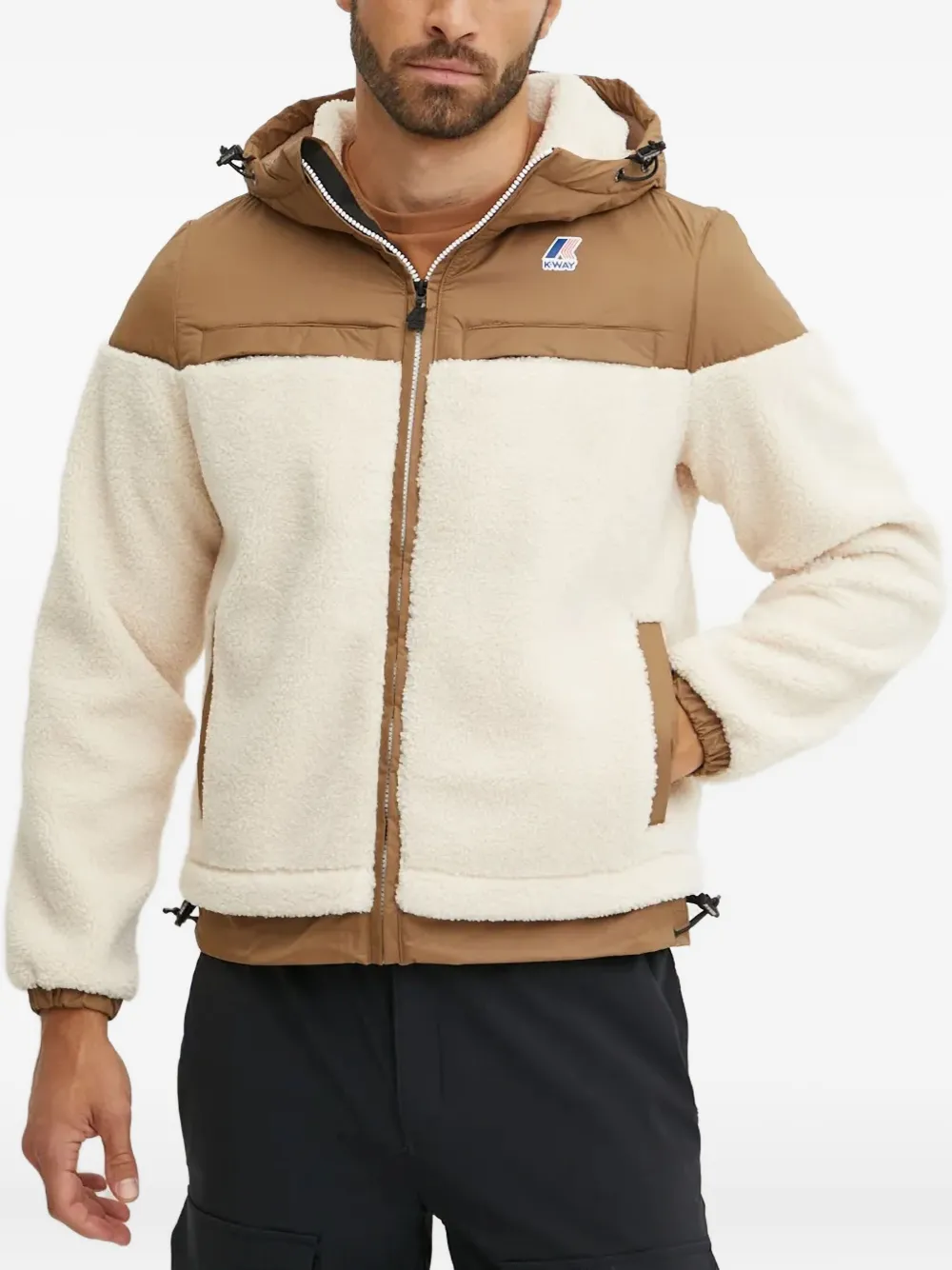 

Фактурная куртка с капюшоном K-Way, белый