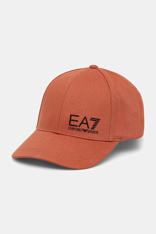 

Хлопковая кепка с козырьком Ea7 Emporio Armani, оранжевый