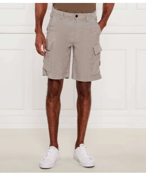 

Льняные шорты Sisla-9-Cargo Relaxed fit Boss Orange, серый