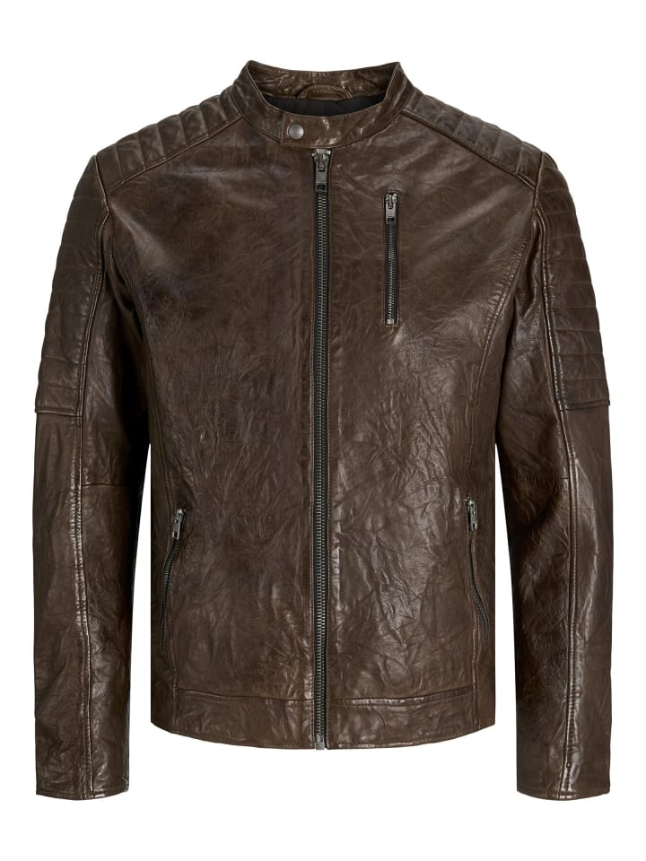 

Кожаная куртка Jack & Jones