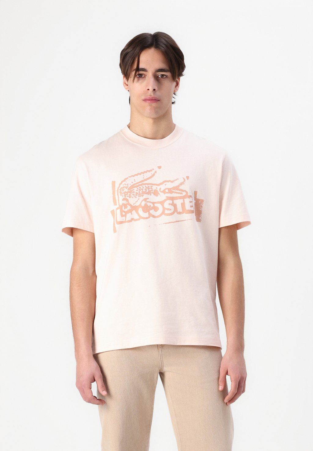 

Футболка с принтом Lacoste, абрикос