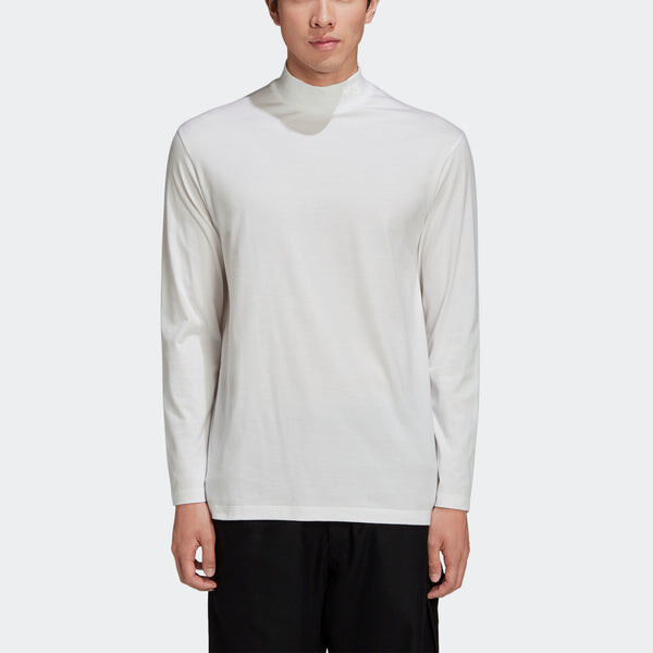 Футболка men's y-3 solid color casual long sleeves white Adidas, белый — фото 3