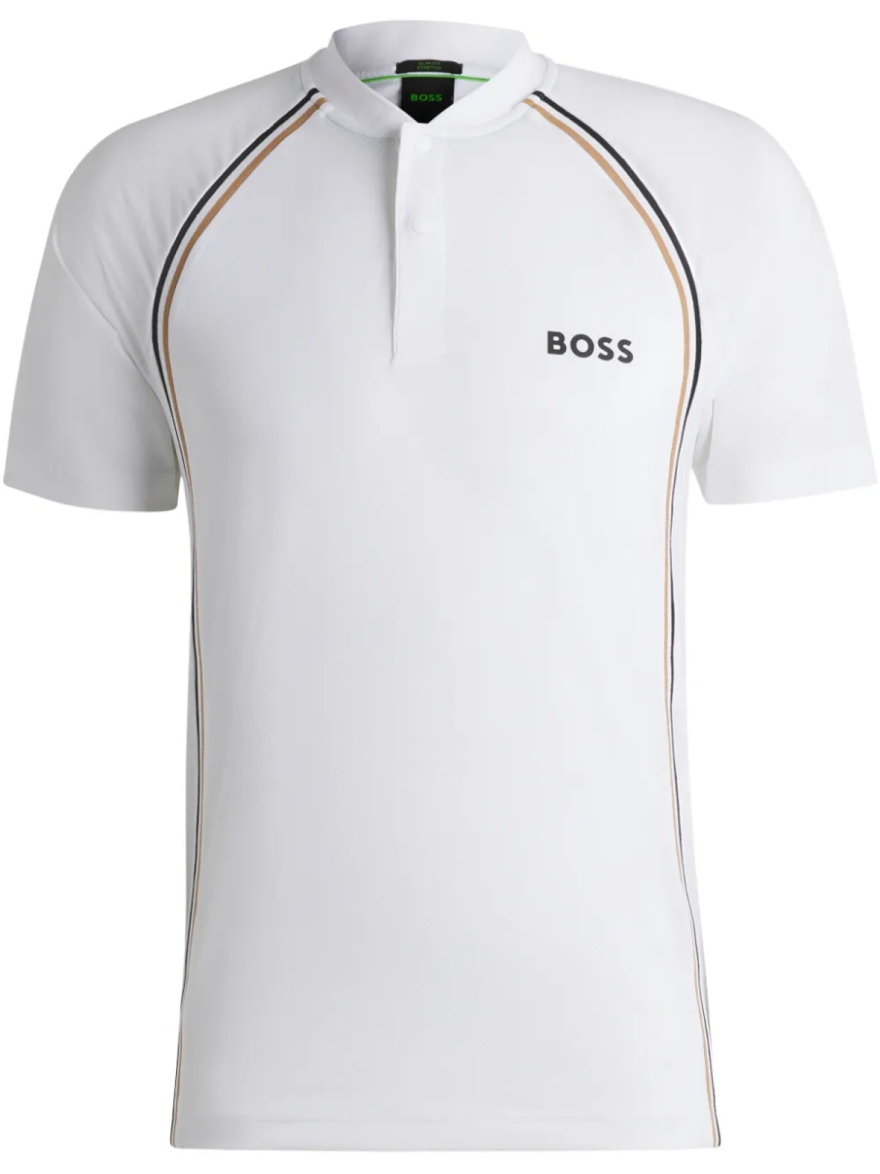 

BOSS рубашка поло с логотипом, белый