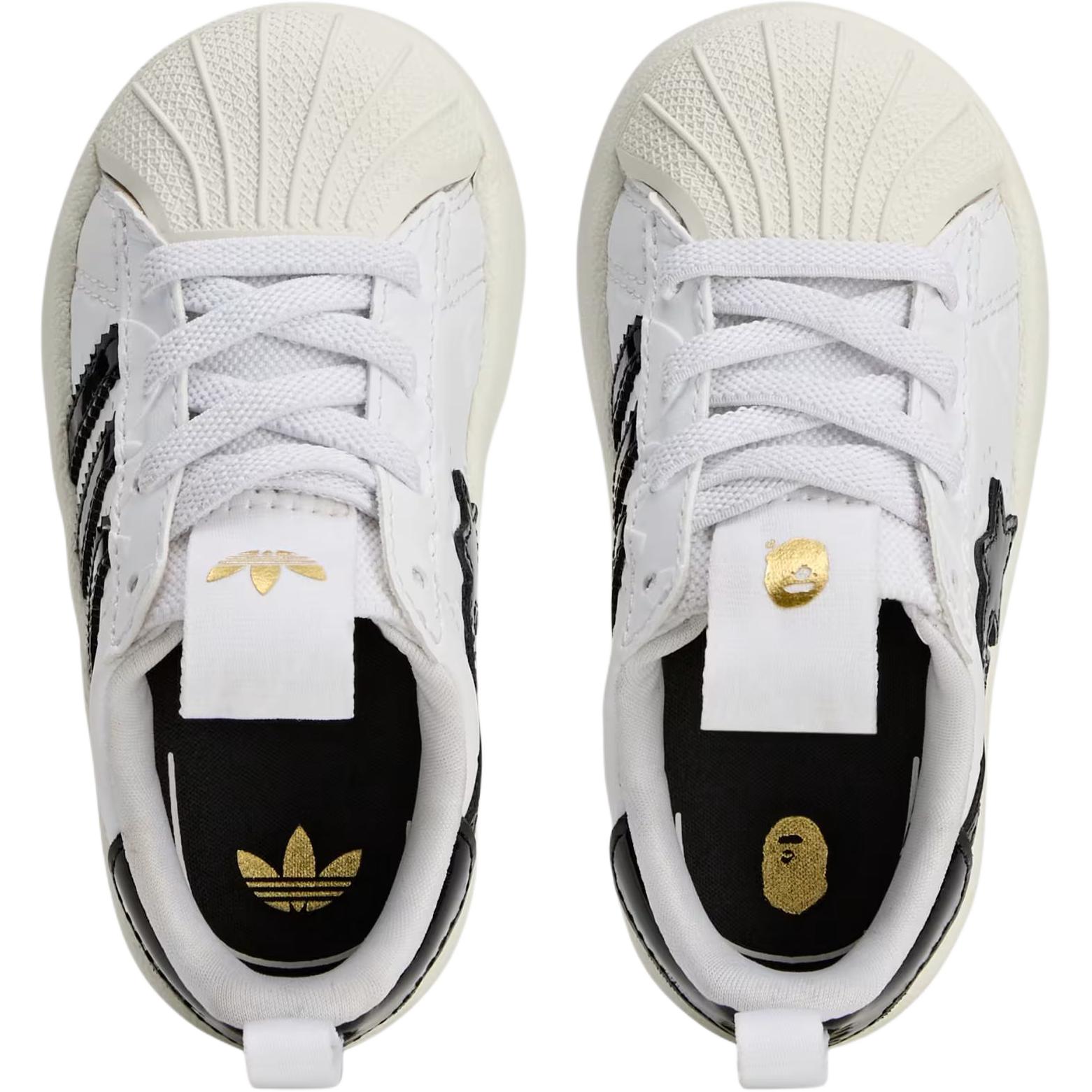 Adidas Originals AdiFOM Abrasion Resistant Low top Toddler Shoes White Black Infant And Toddler — фото 4
