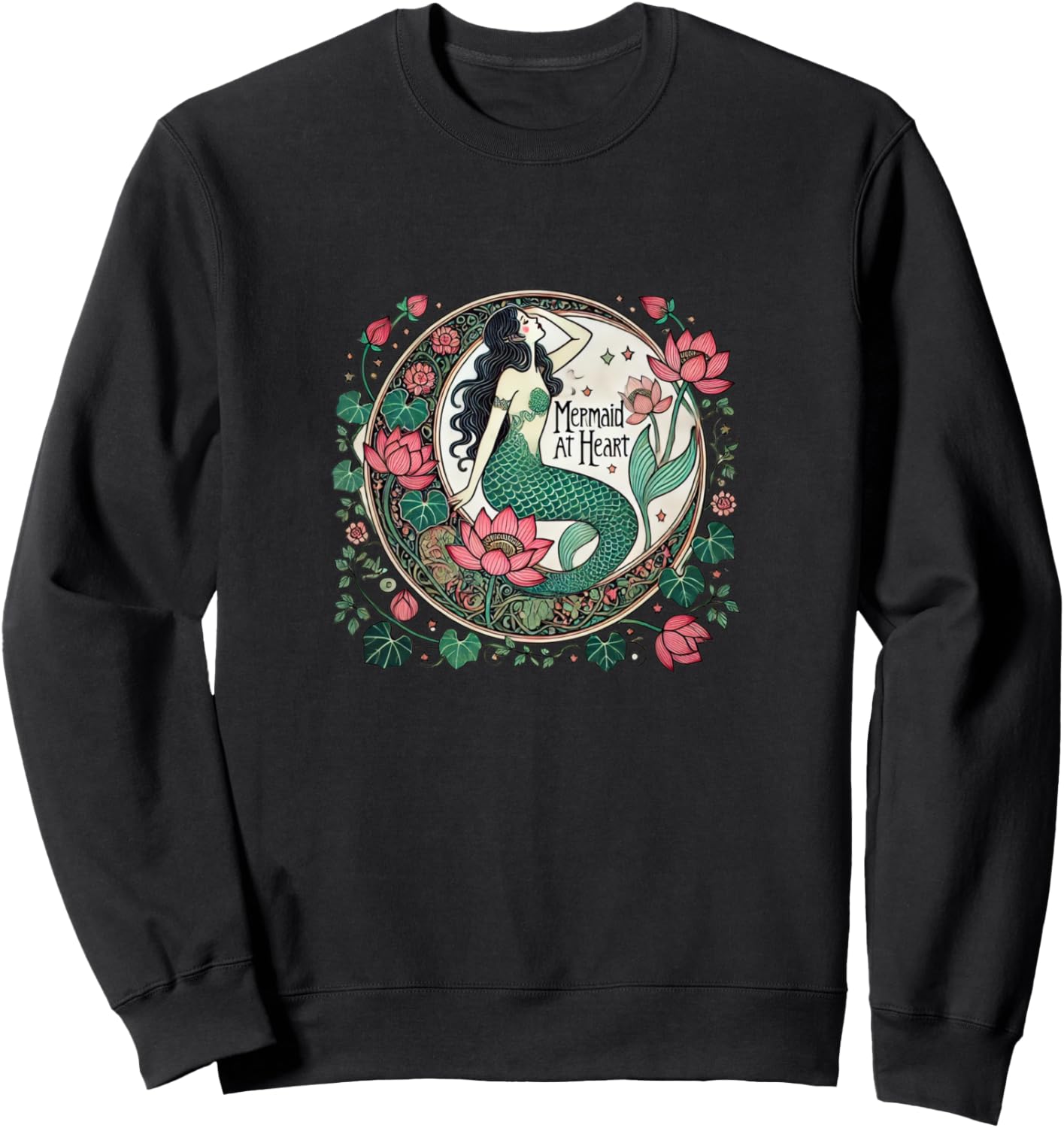 

Толстовка с иллюстрацией Русалка в сердце Mermaid Lovers Snugg, черный