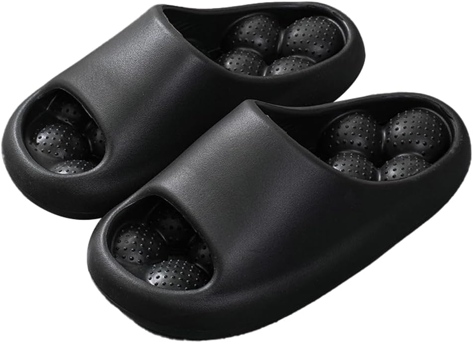 

Женские и мужские душевые сандалии Rungion с дренажными отверстиями, быстро сохнущие, с мягкой подошвой, для дома, нескользящие, черный