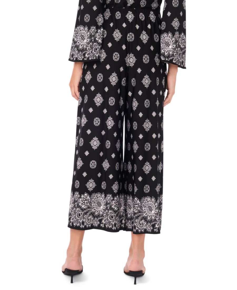 

Укороченные брюки с боковым разрезом и широкими штанинами Sam & Jess, Rich Black