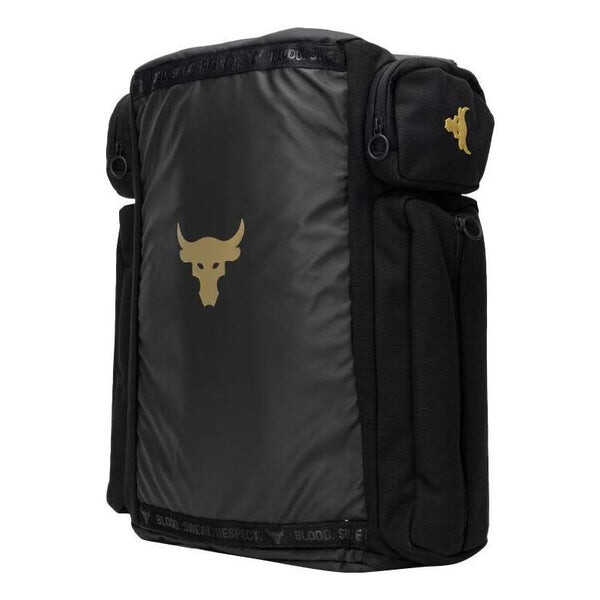 

Сумка project rock duffle backpack 'black gold' Under Armour, черный