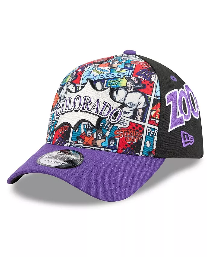 

Кепка Colorado Rockies 2025 MLB Diamond Hero Edition A-Frame 9FORTY с регулировкой высоты, черно-фиолетовая, для больших мальчиков и девочек New Era