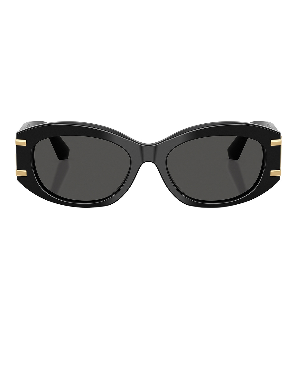 

Овальные солнцезащитные очки Dolce & Gabbana, Black