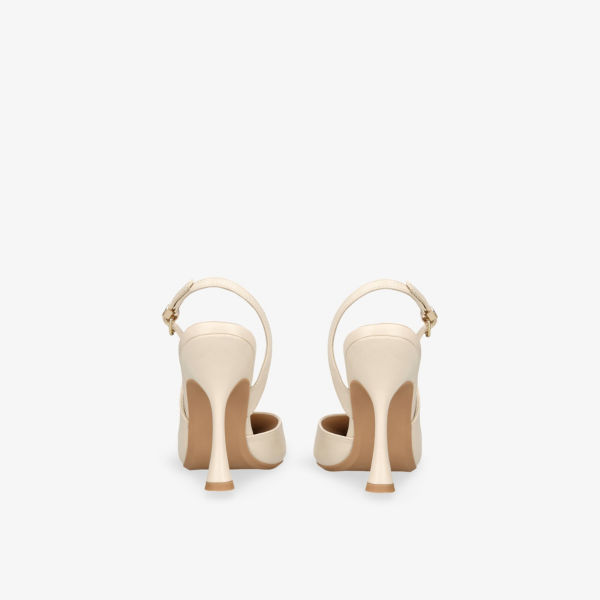 Босоножки-лодочки Kg Kurt Geiger Aria2 на каблуке с ремешком из искусственной кожи, белый — фото 4