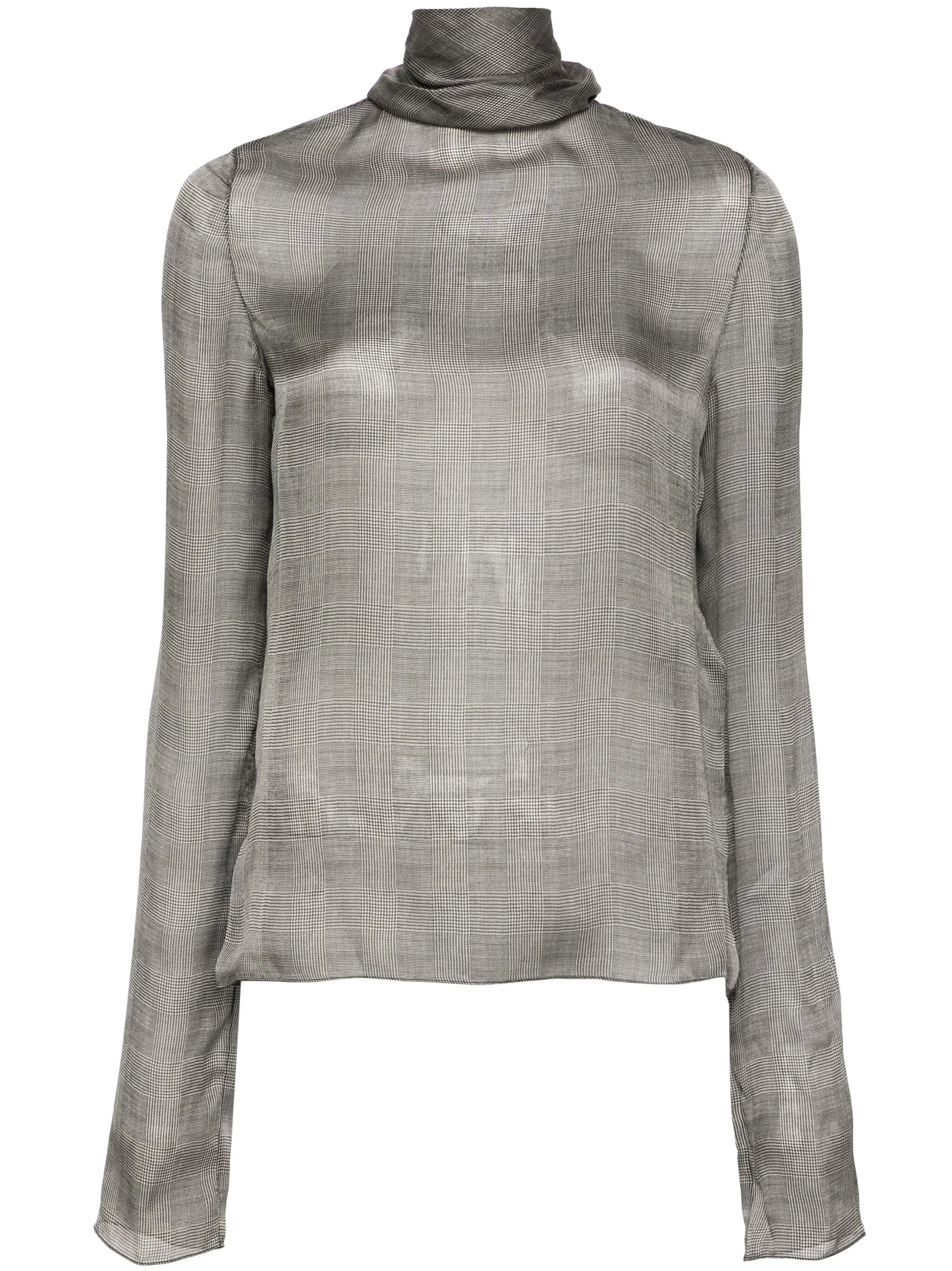 

Блузка в клетку Saint Laurent, белый