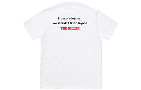 Футболка fw18 the killer trust tee bloody twins chow yun fat printing short sleeve white Supreme, белый — фото 2