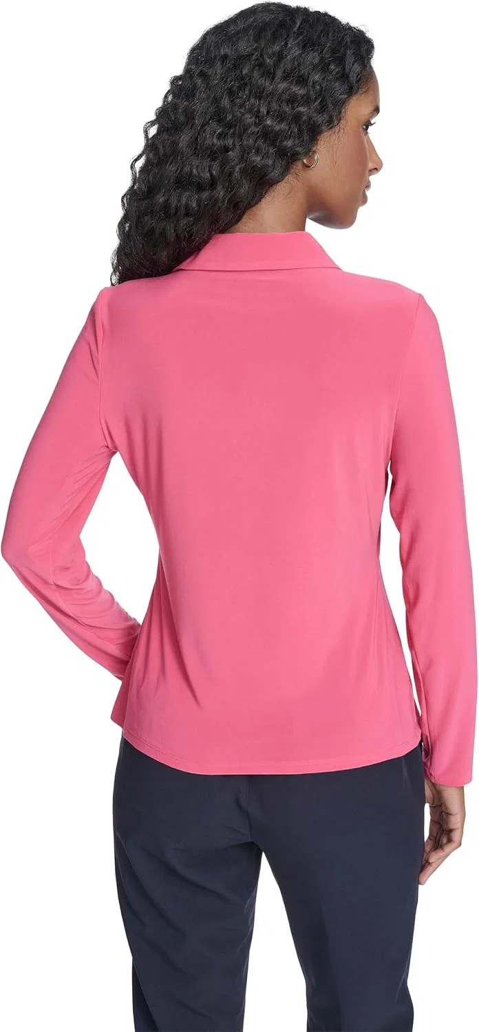Блуза с длинным рукавом, Softwork Top, Tommy Hilfiger, розовый — фото 4
