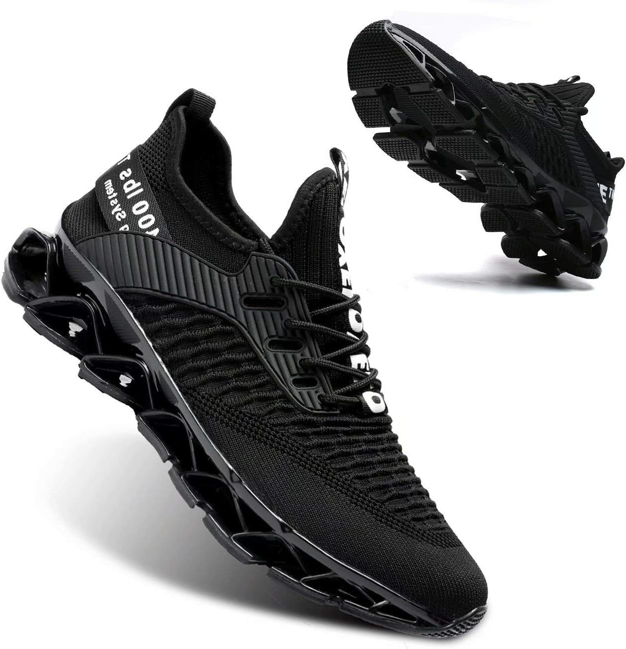 

Мужские модные кроссовки Vooncosir, дышащие сетчатые беговые кроссовки, лезвие, противоскользящая мягкая подошва, повседневная спортивная обувь для ходьбы, черный