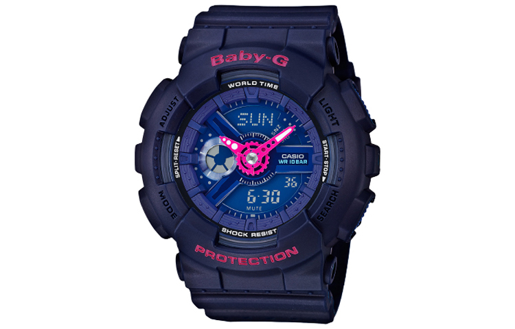

CASIO Часы Women's BABY-G Blue Watch BA-110PP-2A, Blue Purple Watch Dial