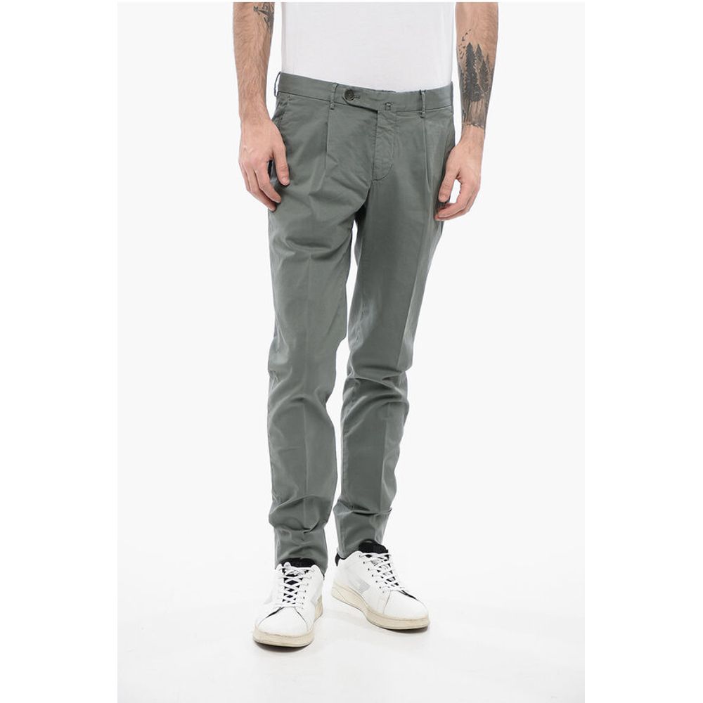 

Брюки-чиносы ID Stretch Cotton с петлями для ремня Corneliani, Green