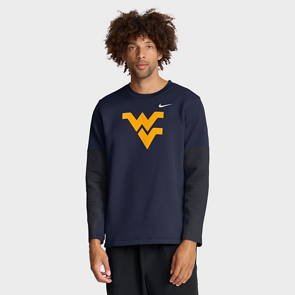 

Мужская футболка с длинным рукавом West Virginia Mountaineers 2025 Sideline Coach Performance в темно-синем цвете Nike