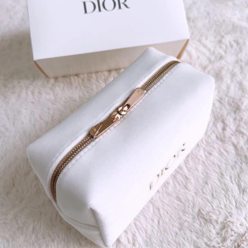Косметичка для макияжа Dior с логотипом, белый — фото 2
