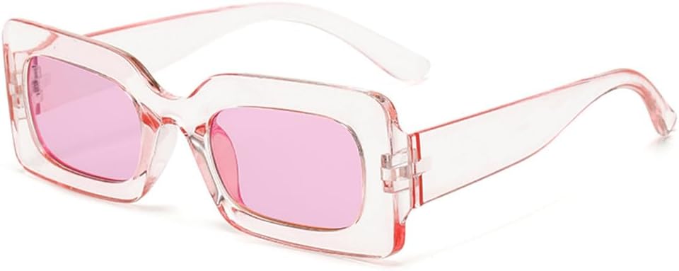 

Панк-солнцезащитные очки для женщин и мужчин, панк-очки с защитой от УФ-излучения UV400, для занятий спортом на открытом воздухе, бега и езды на велосипеде generic, Clear Pink