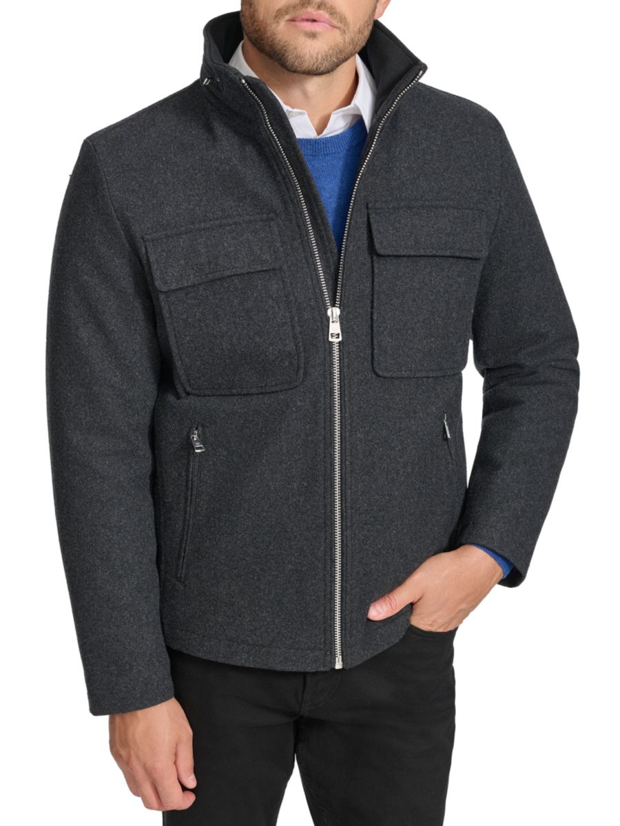 

Куртка из смесовой шерсти Calvin Klein, цвет Dark Charcoal, Черный, Куртка из смесовой шерсти Calvin Klein, цвет Dark Charcoal