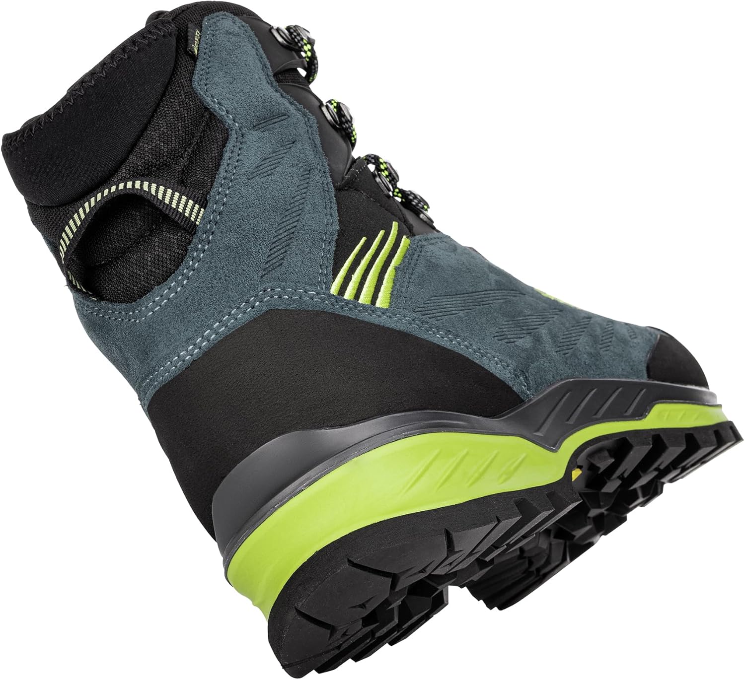 Мужские ботинки LOWA Cadin II GTX Mid из замши и текстиля, зеленый — фото 2