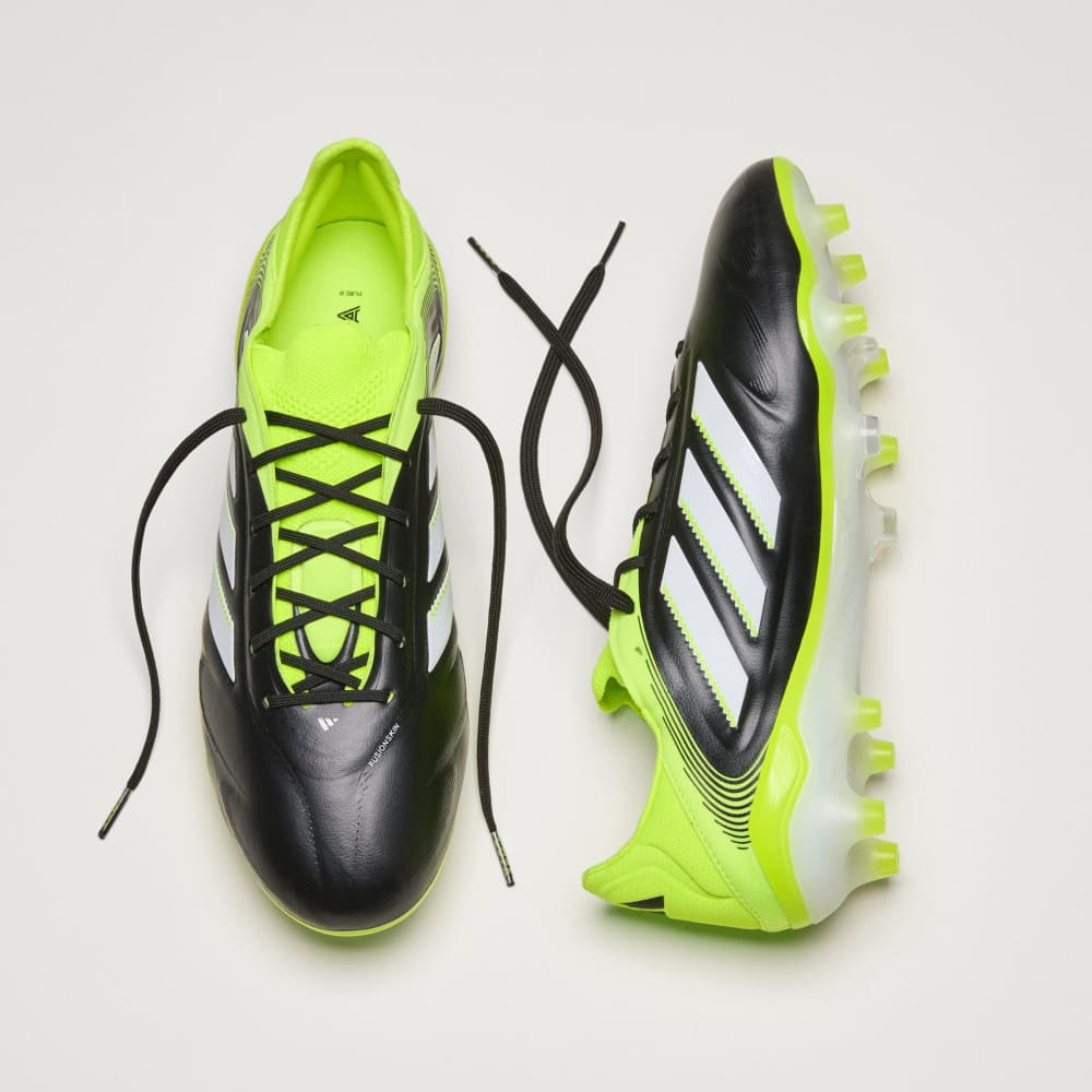 Бутсы Adidas Copa Pure 3 Elite Firm Ground Cleats, цвет Core Black/Cloud White/Lucid Lemon — фото 4