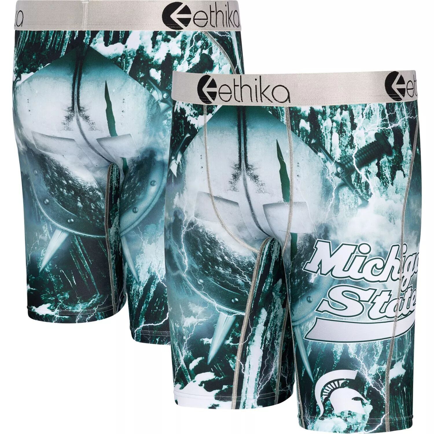 

Мужские трусы-боксеры Ethika Green Michigan State Spartans Spirit