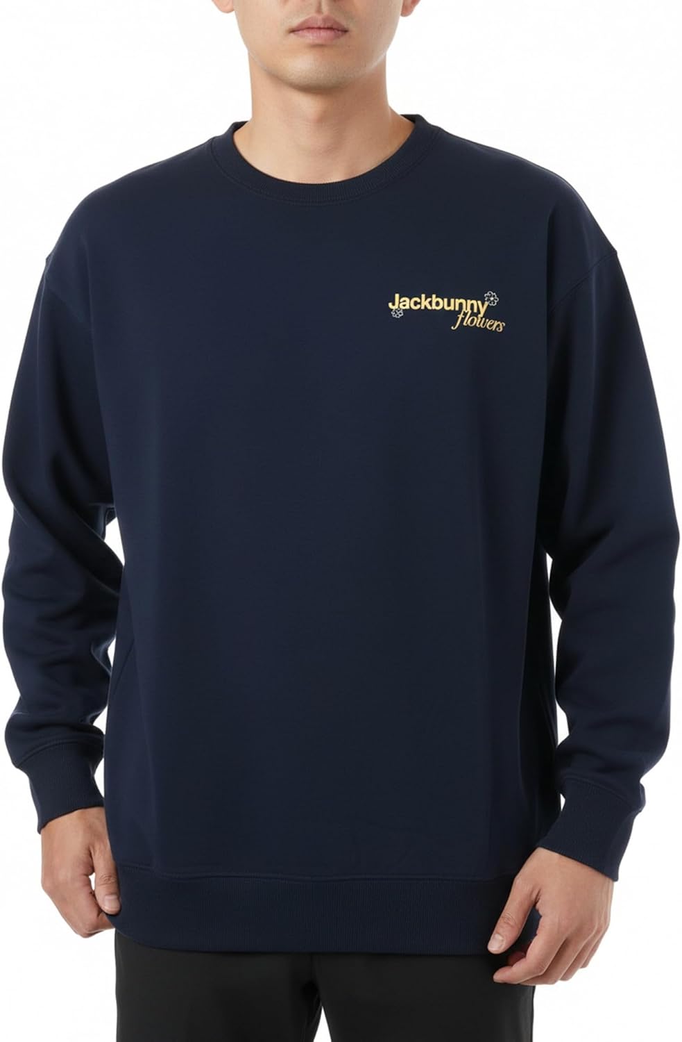 

Мужская толстовка Jack Bunny с круглым вырезом (влагоотводящая, быстросохнущая, с защитой от УФ-излучения), темно-синий